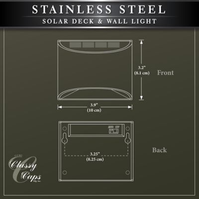 Image showing 6 th Classy Caps Stainless Steel Deck & Wall Light DLS900