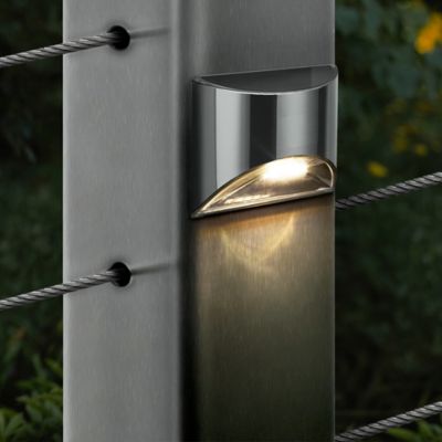 Image showing 8 th Classy Caps Stainless Steel Deck & Wall Light DLS900