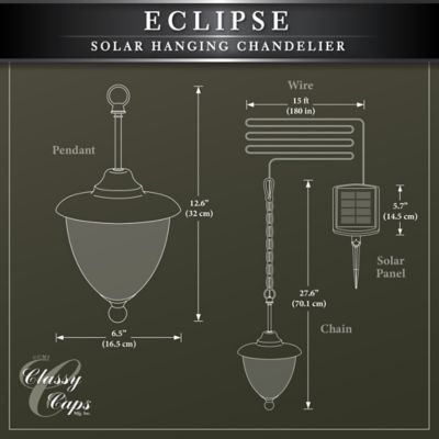 Image showing 6 th Classy Caps Eclipse Solar Hanging Chandelier, HL152
