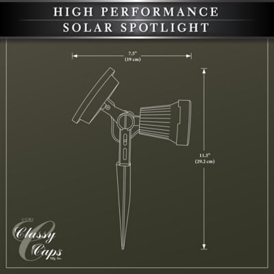 Image showing 6 th Classy Caps 30-Lumen High Performance Solar Spotlight