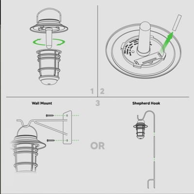 Image showing 8 th Classy Caps 10-Lumen Nottingham Solar Hanging Coach Light