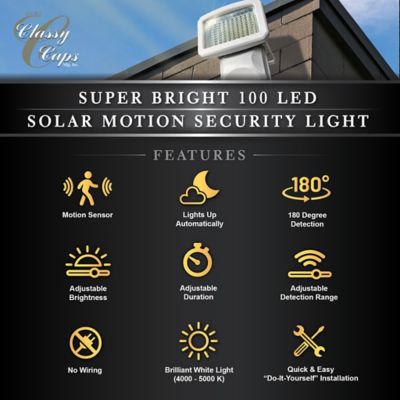 Image showing 6 th Classy Caps 800-Lumen Solar Motion Sensor Security Light