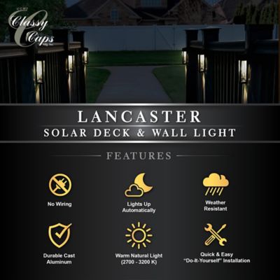 Image showing 5 th Classy Caps Lancaster Deck & Wall Light 2 pk., SWL888