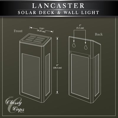 Image showing 6 th Classy Caps Lancaster Deck & Wall Light 2 pk., SWL888