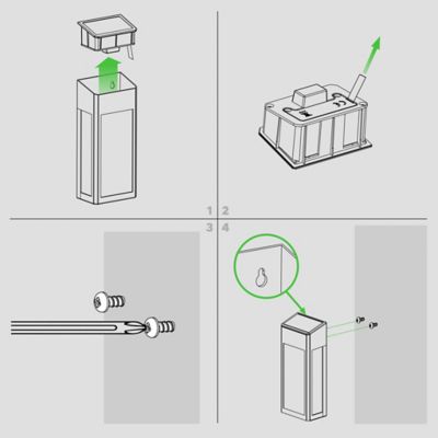 Image showing 7 th Classy Caps Lancaster Deck & Wall Light 2 pk., SWL888