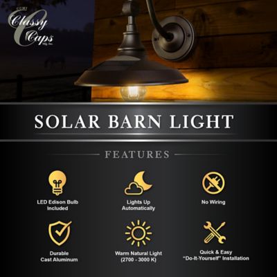Image showing 5 th Classy Caps 70-Lumen Solar Barn Light
