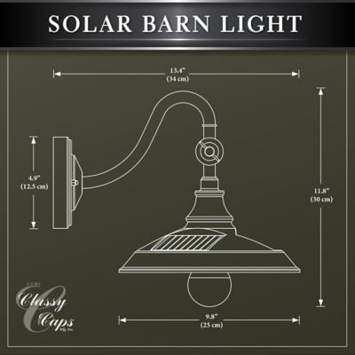 Image showing 6 th Classy Caps 70-Lumen Solar Barn Light