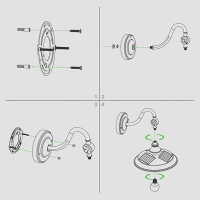 Image showing 7 th Classy Caps 70-Lumen Solar Barn Light