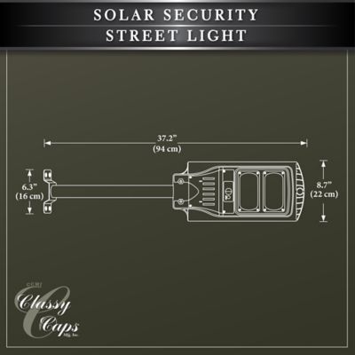 Image showing 7 th Classy Caps 500-Lumen Solar Security Street Light