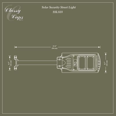Image showing 9 th Classy Caps 500-Lumen Solar Security Street Light