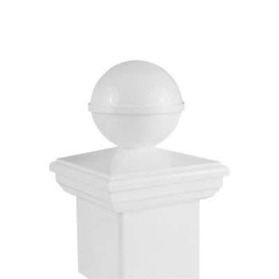 Image showing  4 in. x 4 in. New England Ball PVC Post Cap