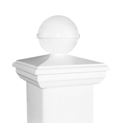 Image showing  5 in. x 5 in. New England Ball PVC Post Cap