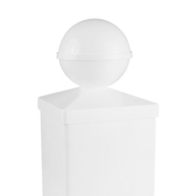 Image showing  4 in. x 4 in. Ball PVC Post Cap