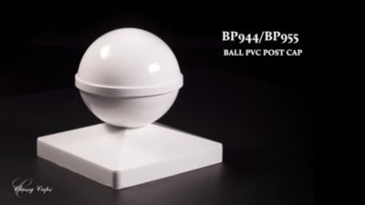 Image showing  4 in. x 4 in. Ball PVC Post Cap