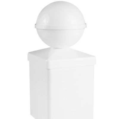 Image showing  5 in. x 5 in. Ball PVC Post Cap