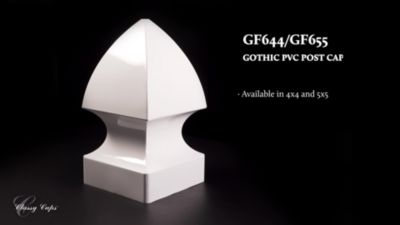 Image showing  5 in. x 5 in. Gothic PVC Post Cap