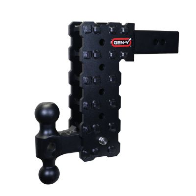 GEN-Y Hitch Phantom-X 2.5 in. Solid Shank 10 in. Drop 1.6K TW 16K Hitch & GH-051 Dual-Ball Mount, GH-2415X