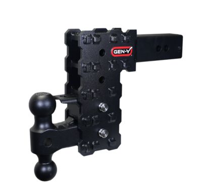 GEN-Y Hitch Phantom 2.5 in. Solid Shank 7.5 in. Drop 1.6K TW 16K Hitch & GH-051 Dual-Ball & GH-032 Pintle Lock, GH-2424X