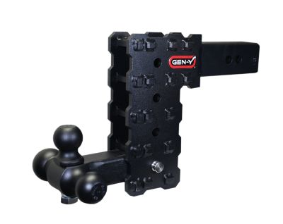 GEN-Y Hitch Phantom-X 2.5 in. Solid Shank 7.5 in. Drop 1.6K TW 16K Hitch & GH-052 Tri-Ball Mount, GH-2434X