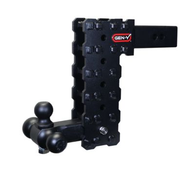 GEN-Y Hitch Phantom-X 2.5 in. Solid Shank 10 in. Drop 1.6K TW 16K Hitch & GH-052 Tri-Ball Mount, GH-2435X