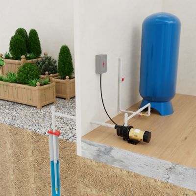 Image showing  3/4 HP 115/230V Electric Cast Iron Shallow Well Jet Pump, 12.7 GPM, Lead-Free