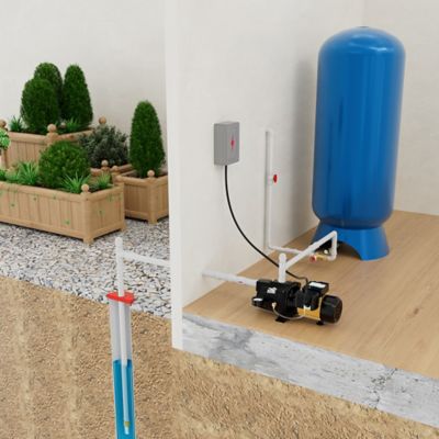 Image showing  3/4 HP 115/230V Electric Cast Iron Shallow Well Jet Pump, 9.2 GPM, Lead-Free