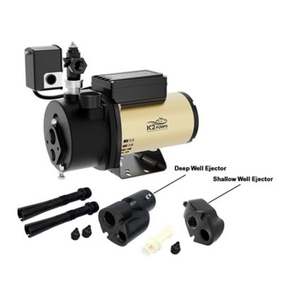 K2 Pumps 3/4 HP 115/230V Electric Convertible Jet Pump with Multi-Function Diagnostic Capabilities, 20 GPM
