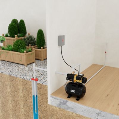 Image showing  1/2 HP 115/230V Electric Shallow Well Jet Pump and Tank System, 7 GPM, Lead-Free