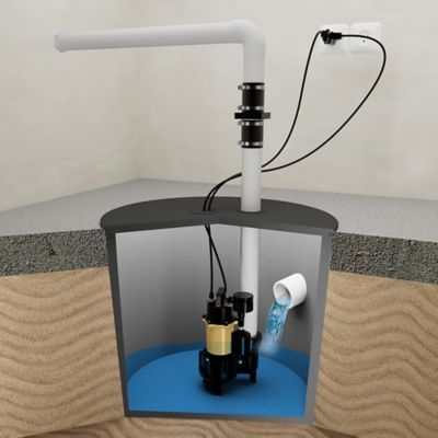 Image showing  1/2 HP 115V Electric Cast Iron Sewage Pump with Piggyback Vertical Switch, 108 GPM