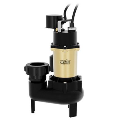 Image showing  1/2 HP 115V Electric Cast Iron Sewage Pump with Piggyback Vertical Switch, 108 GPM