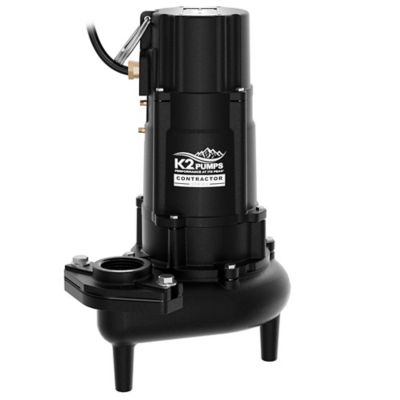 K2 Pumps 1/2 HP Contractor Series Cast Iron Sewage Pump, 115V, SWW05007K