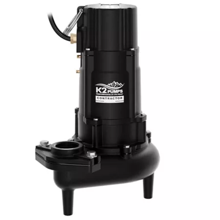 K2 Pumps Cast Iron Electric Sewage Pump Contractor Series 1 HP 230V 183 GPM Sump Pumps