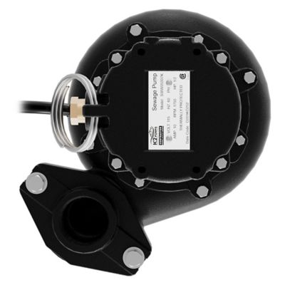 Image showing  1 HP 230V Electric Contractor Series Cast Iron Sewage Pump, 183 GPM