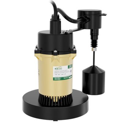 Image showing 7 th K2 Pumps 1/4 HP 115V Electric Cast Aluminum Sump Pump with Direct-In Vertical Switch, 58 GPM