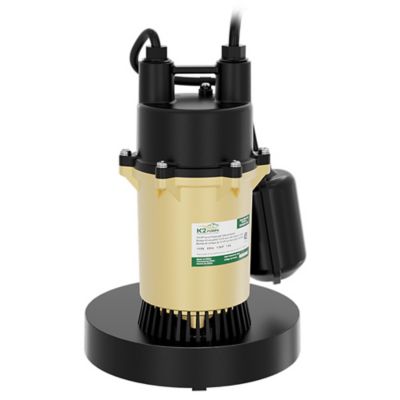 Image showing 7 th K2 Pumps 1/2 HP 115V Electric Cast Aluminum Sump Pump with Direct-In Tethered Switch, 68 GPM