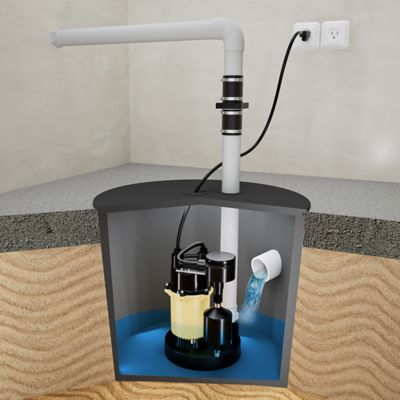 Image showing  1/2 HP Cast Aluminum Sump Pump with Direct-In Vertical Switch, SPA05001VDK