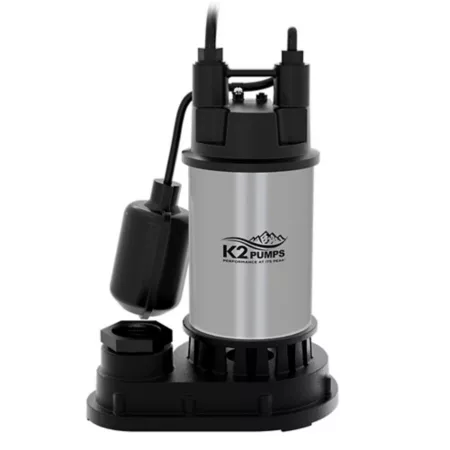 K2 Pumps SPS05001TDK 1/2 HP Stainless Steel Sump Pump with Direct Connected Switch Sump Pumps