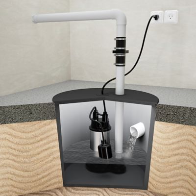 Image showing  1/2 HP Stainless Steel Sump Pump with Direct-In Tethered Switch, SPS05001TDK