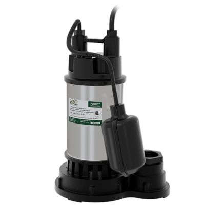 Image showing  1/2 HP Stainless Steel Sump Pump with Direct-In Tethered Switch, SPS05001TDK