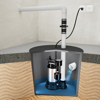 Image showing  1/2 HP Stainless Steel Sump Pump with Direct-In Vertical Switch, SPS05001VDK