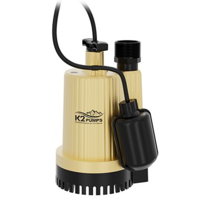 Image showing  1/3 HP 115V Electric Thermoplastic Sump Pump with Piggyback Tethered Switch, 40 GPM