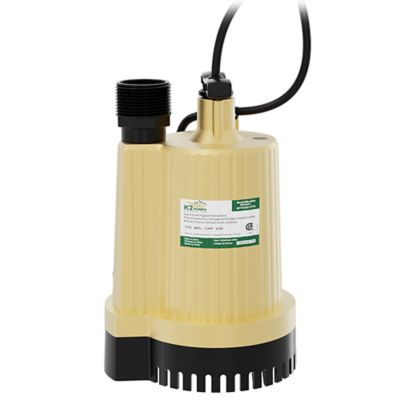 Image showing  1/3 HP 115V Electric Thermoplastic Sump Pump with Piggyback Tethered Switch, 40 GPM