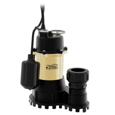 Image showing  1/3 HP Cast Iron Sump Pump with Piggyback Tethered Switch, SPI03303TPK