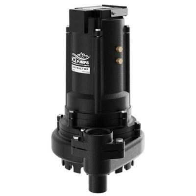 Image showing 7 th K2 Pumps 3/4 HP 115V Electric Contractor Series Cast Iron Sump Pump, 65 GPM, Piggyback Tethered Switch