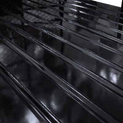 Image showing  6 ft. x 10 ft. Welded Tubular Steel Frame and Floor Landscape Trailer, 1,950 lb. Capacity, Black Powder Coated, Ramp