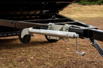 Image showing 5 th DK2 6 ft. x 10 ft. Welded Tubular Steel Frame and Floor Landscape Trailer, 1,950 lb. Capacity, Black Powder Coated, Ramp