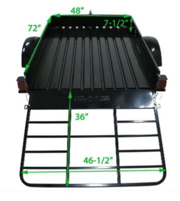 Image showing 6 th DK2 4 x 6ft. 3-in-1 Open Sided Galvanized Heavy Chore Utility Trailer, 1,295 lb. Capacity, DOT Rated Tires