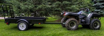 Image showing 7 th DK2 4 x 6ft. 3-in-1 Open Sided Galvanized Heavy Chore Utility Trailer, 1,295 lb. Capacity, DOT Rated Tires