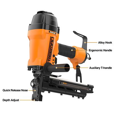 Image showing 5 th Freeman 2 in. 9 ga. 2nd Generation Pneumatic Fencing Stapler with Case, T-Handle, Metal Belt Hook, 1/4 in. NPT Connector