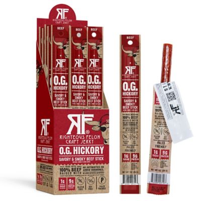 Righteous Felon O.G. Hickory 100% Beef Stick - 1 oz. Smoky & Savory